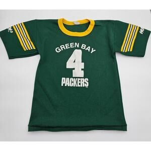 Vtg Hutch Unisex Youth M Green Bay Packers 4 Shirt